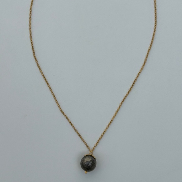 Gurhan Spell Collection 24k Gold Adjustable Necklace w/Blackened Silver Ball - Picture 1 of 16